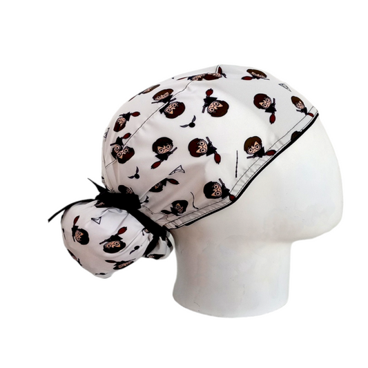 Gorro Quirúrgico Mujer y Portacarnet Harry Potter Escobas - gorro antifluido para mujer Doctools - foto 2