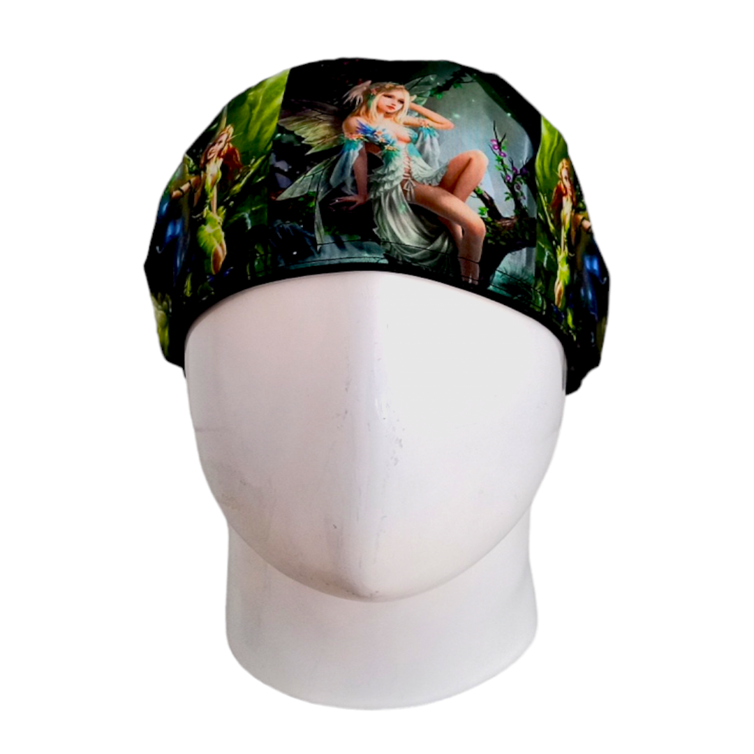 Gorro Quirúrgico Mujer y Portacarnet Hadas - gorro antifluido para mujer Doctools - foto 3