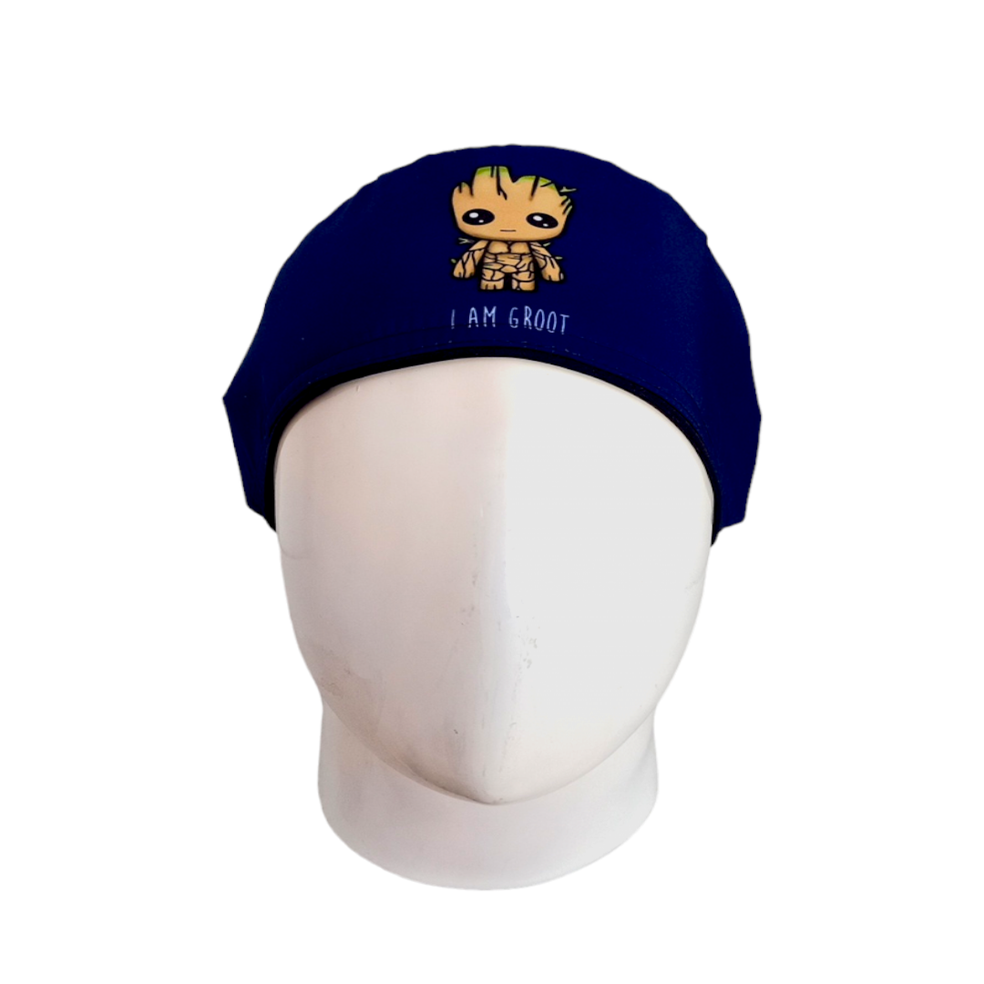 Gorro Quirúrgico Mujer y Portacarnet Groot Azul - gorro antifluido para mujer Doctools - foto 3