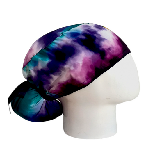 Gorro Quirúrgico Mujer y Portacarnet Groot Morado Degradé - gorro antifluido para mujer Doctools - foto 2