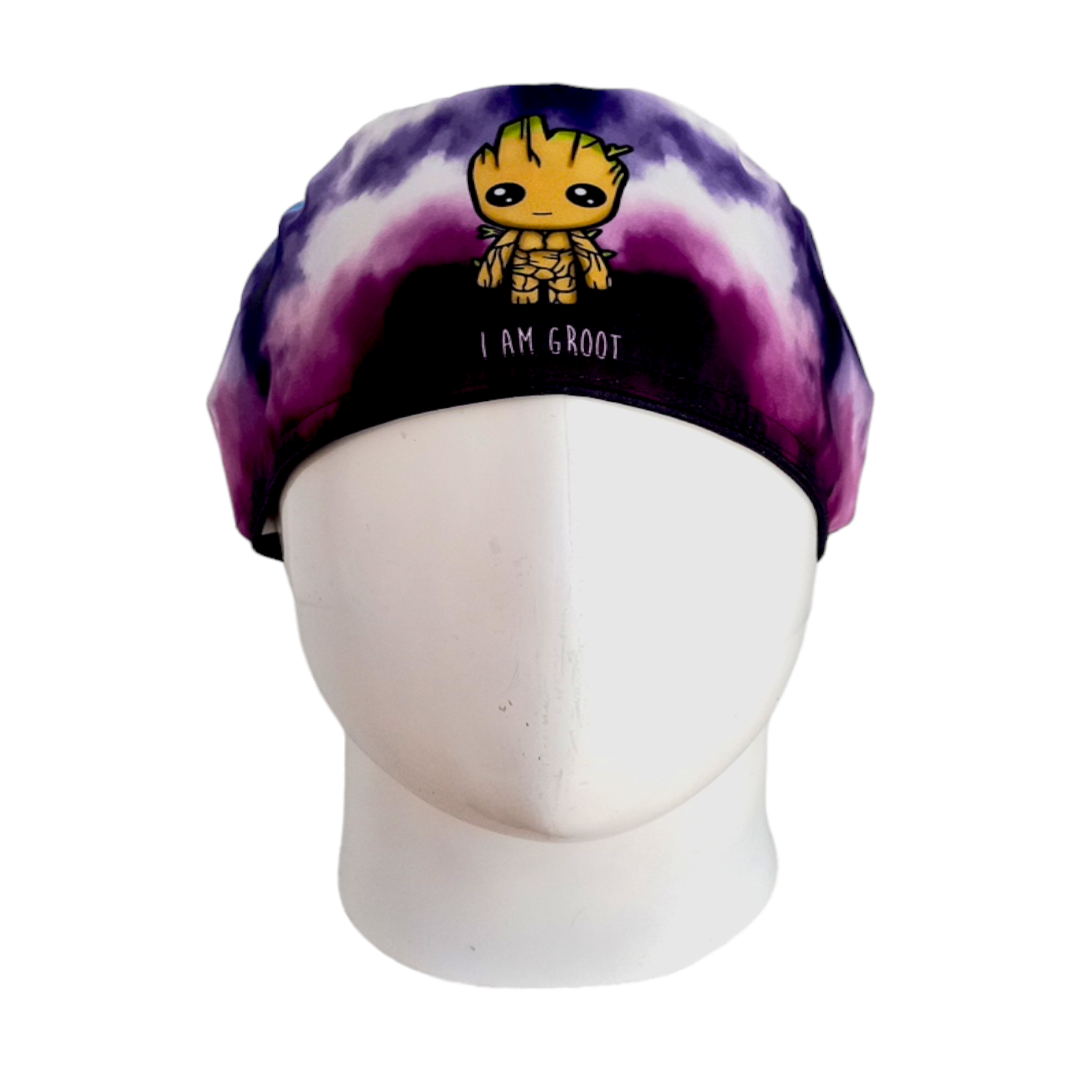 Gorro Quirúrgico Mujer y Portacarnet Groot Morado Degradé - gorro antifluido para mujer Doctools - foto 3