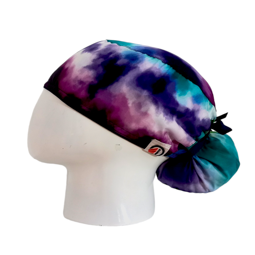 Gorro Quirúrgico Mujer y Portacarnet Groot Morado Degradé - gorro antifluido para mujer Doctools - foto 1