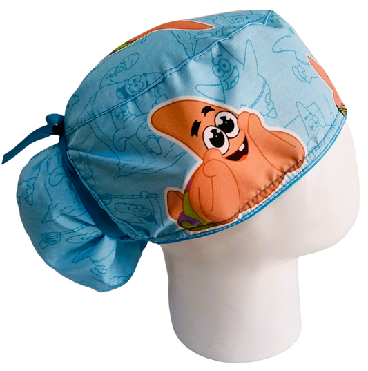 Gorro Quirúrgico Mujer y Portacarnet Patricio Estrella Azul - gorro antifluido para mujer Doctools - foto 2