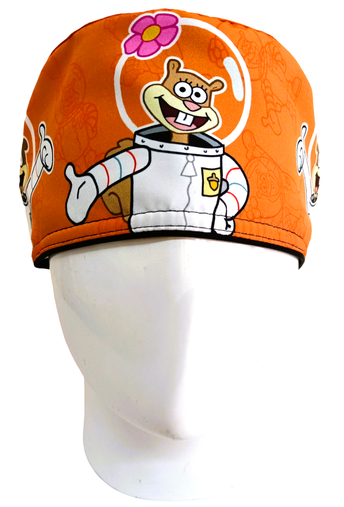 Gorro Quirúrgico Mujer y Portacarnet Arenita Bob Esponja Naranja - gorro antifluido para mujer Doctools - foto 3