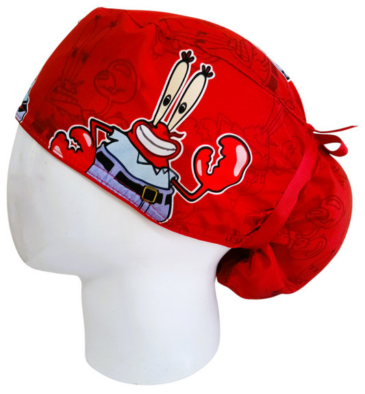 Gorro Quirúrgico Mujer y Portacarnet Don Cangrejo Rojo - gorro antifluido para mujer Doctools - foto 1