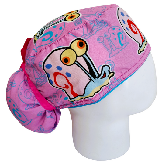 Gorro Quirúrgico Mujer y Portacarnet Gary Bob Esponja Rosa - gorro antifluido para mujer Doctools - foto 1