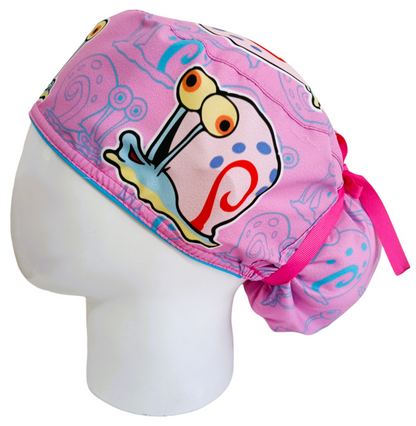 Gorro Quirúrgico Mujer y Portacarnet Gary Bob Esponja Rosa - gorro antifluido para mujer Doctools - foto 2