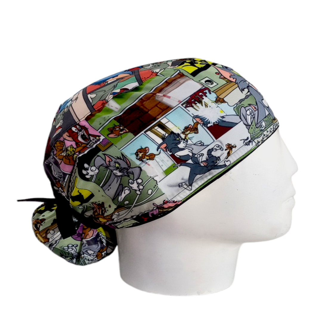 Gorro Quirúrgico Mujer y Portacarnet Tom y Jerry Historieta - gorro antifluido para mujer Doctools - foto 2