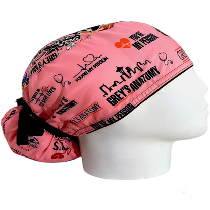Gorro Quirúrgico Mujer y Portacarnet Grey's Anatomy Rosa - gorro antifluido para mujer Doctools - foto 2