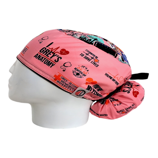 Gorro Quirúrgico Mujer y Portacarnet Grey's Anatomy Rosa - gorro antifluido para mujer Doctools - foto 1
