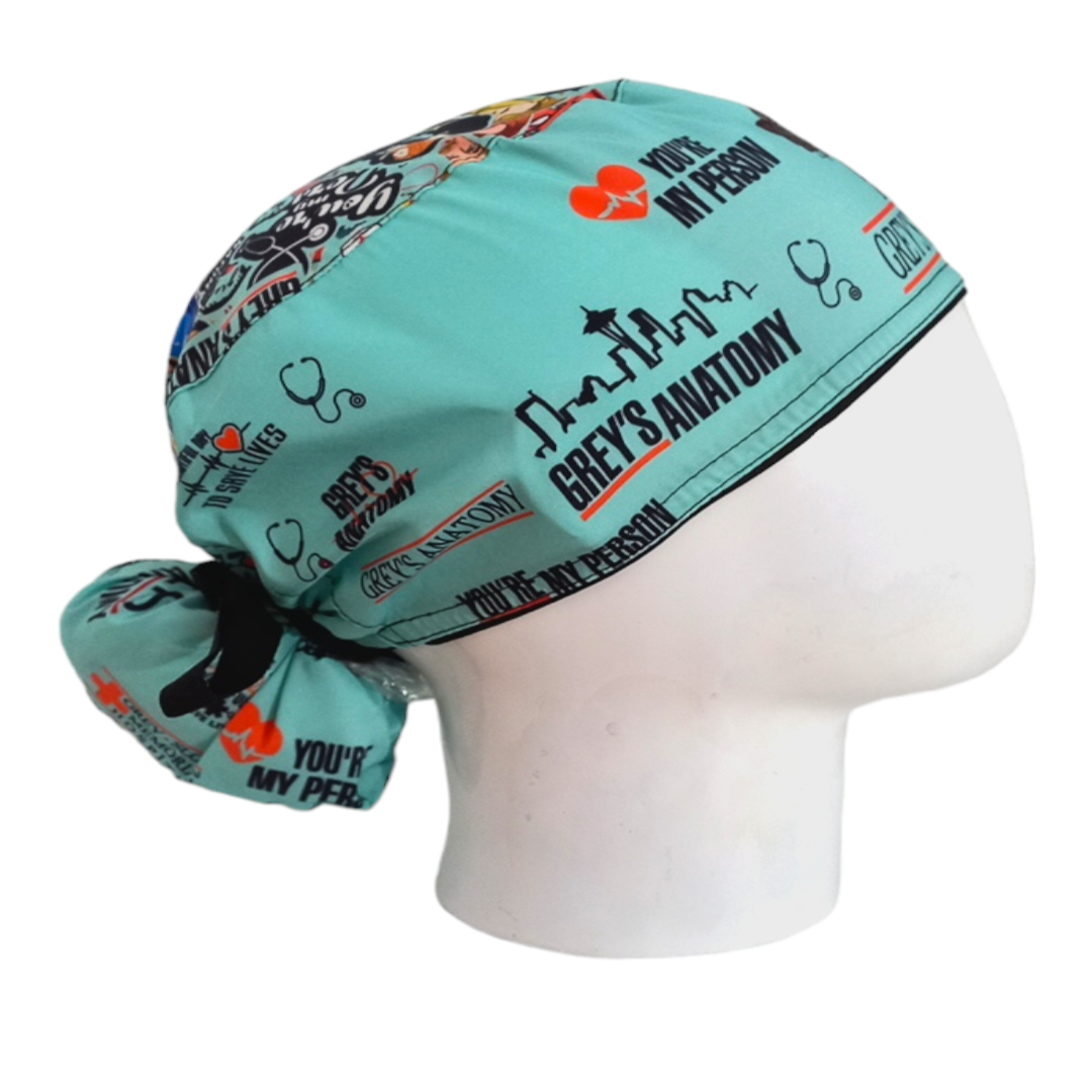 Gorro Quirúrgico Mujer y Portacarnet Grey's Anatomy Menta - gorro antifluido para mujer Doctools - foto 2