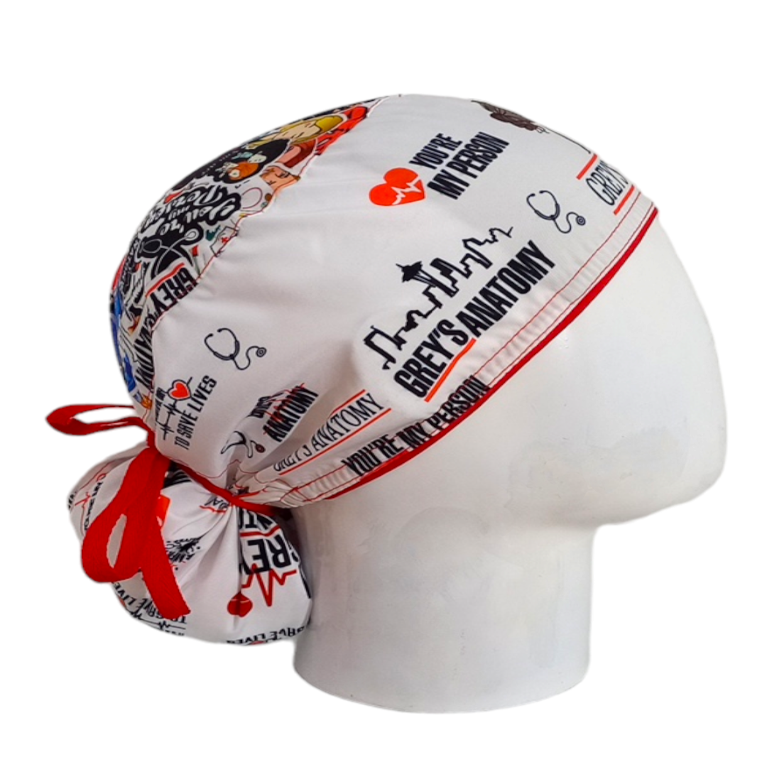Gorro Quirúrgico Mujer y Portacarnet Grey's Anatomy Íconos - gorro antifluido para mujer Doctools - foto 2