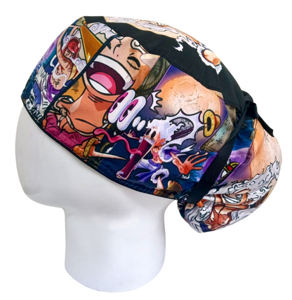 Gorro Quirúrgico Mujer y Portacarnet One Piece Animado - gorro antifluido para mujer Doctools - foto 1