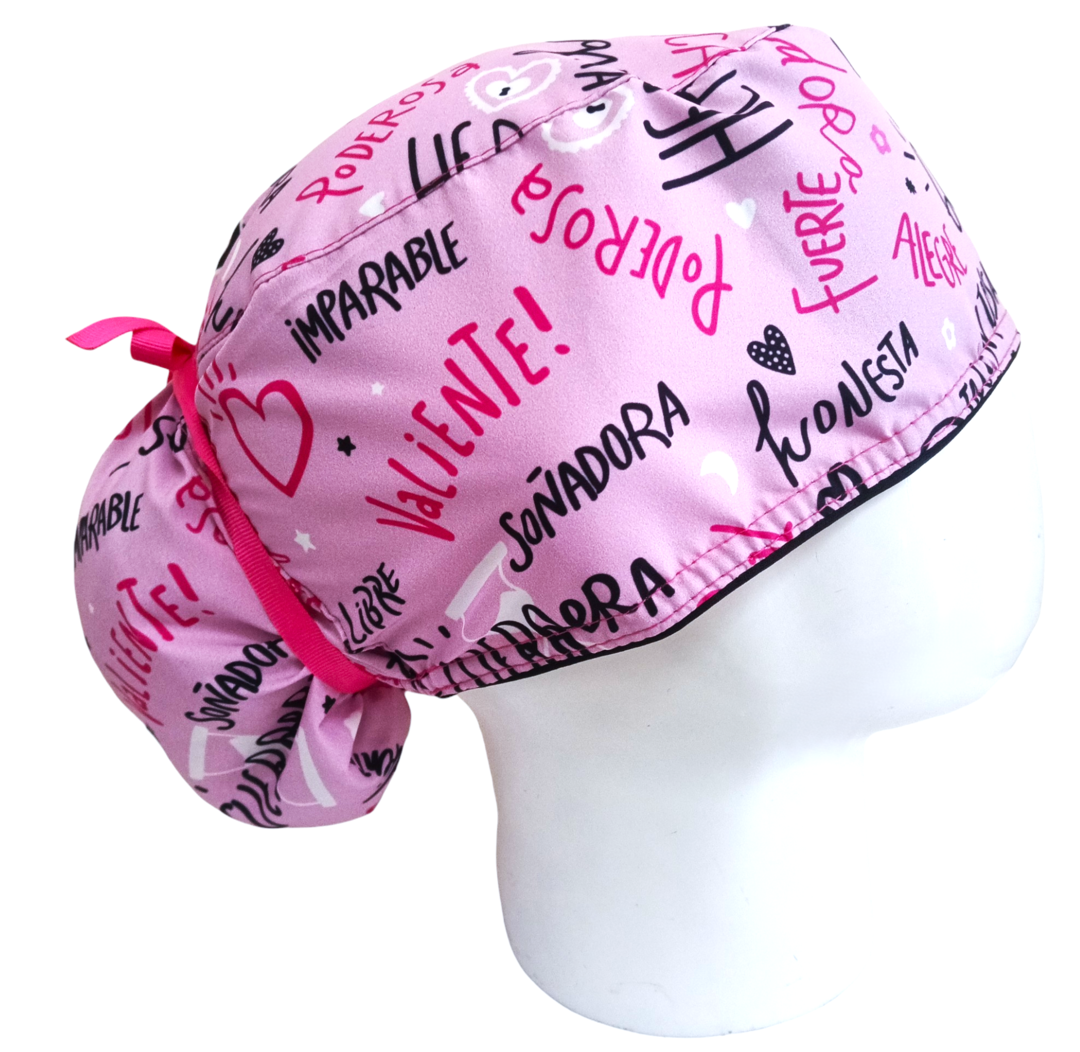 Gorro Quirúrgico Mujer y Portacarnet Mujer Empoderada - gorro antifluido para mujer Doctools - foto 2