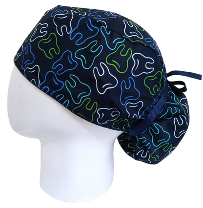 Gorro Quirúrgico Mujer y Portacarnet Dental Blueprint - gorro antifluido para mujer Doctools - foto 1