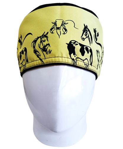 Gorro Quirúrgico Mujer y Portacarnet Vacas y Caballos - gorro antifluido para mujer Doctools - foto 3