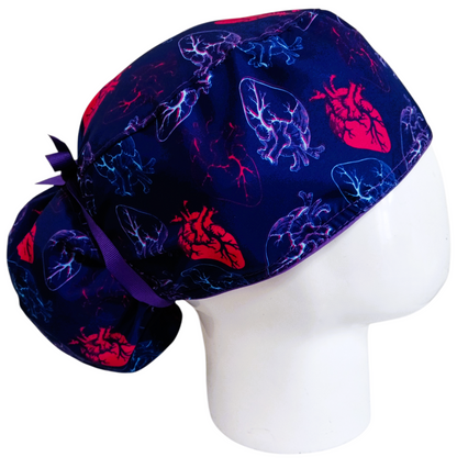 Gorro Quirúrgico Mujer y Portacarnet Vascular Azul - gorro antifluido para mujer Doctools - foto 2