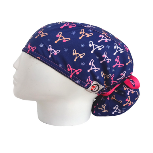 Gorro Quirúrgico Mujer y Portacarnet Ginecología Azul Oscuro - gorro antifluido para mujer Doctools - foto 1
