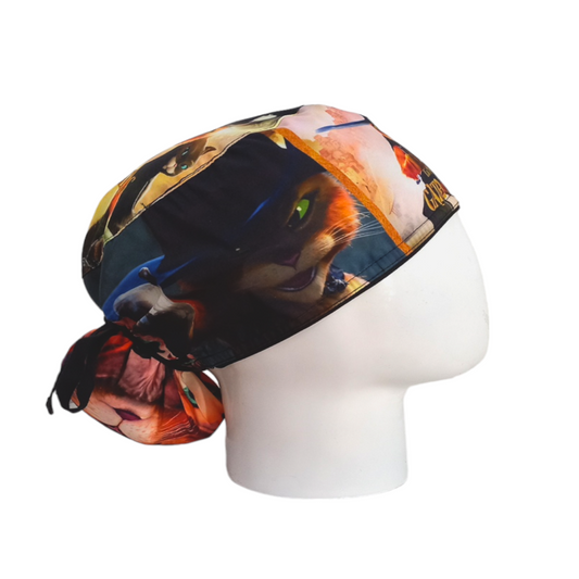 Gorro Quirúrgico Mujer y Portacarnet El Gato con Botas - gorro antifluido para mujer Doctools - foto 2