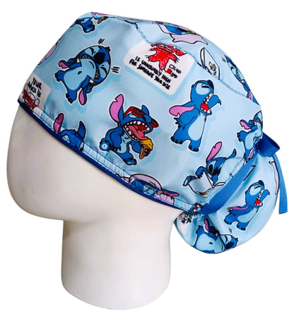 Gorro Quirúrgico Mujer y Portacarnet Stitch Emociones - gorro antifluido para mujer Doctools - foto 1