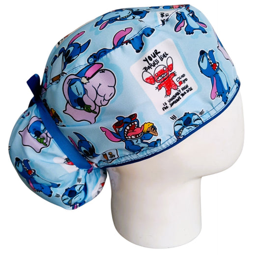 Gorro Quirúrgico Mujer y Portacarnet Stitch Emociones - gorro antifluido para mujer Doctools - foto 2