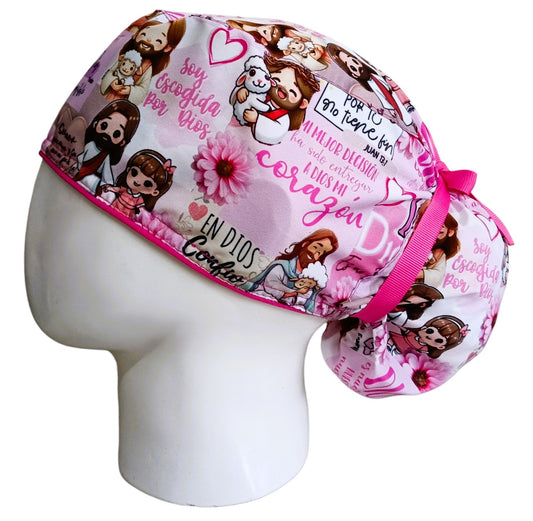 Gorro Quirúrgico Mujer y Portacarnet Hija de Dios - gorro antifluido para mujer Doctools - foto 1