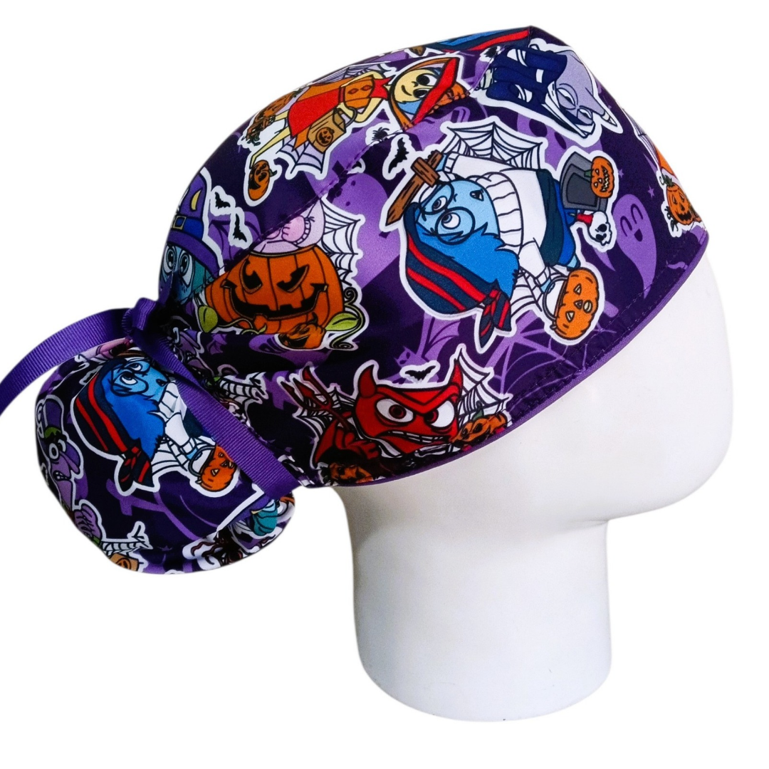Gorro Quirúrgico Mujer y Portacarnet Intensamente Halloween - gorro antifluido para mujer Doctools - foto 2