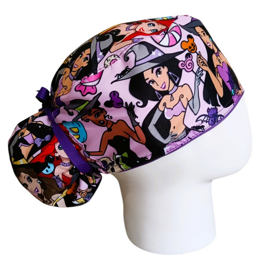Gorro Quirúrgico Mujer y Portacarnet Princesas Halloween - gorro antifluido para mujer Doctools - foto 2