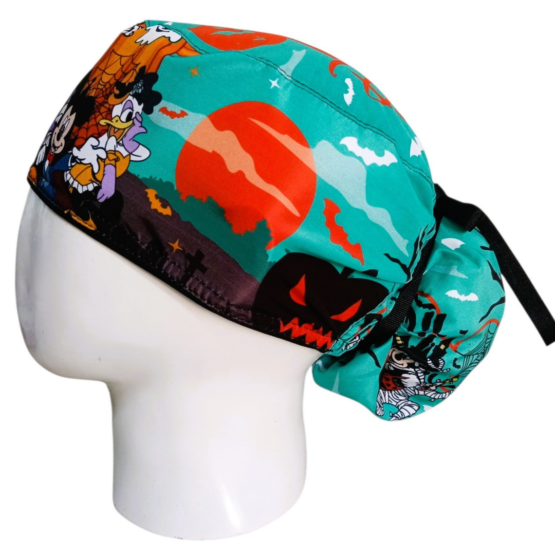 Gorro Quirúrgico Mujer y Portacarnet Personajes Animados Halloween - gorro antifluido para mujer Doctools - foto 1