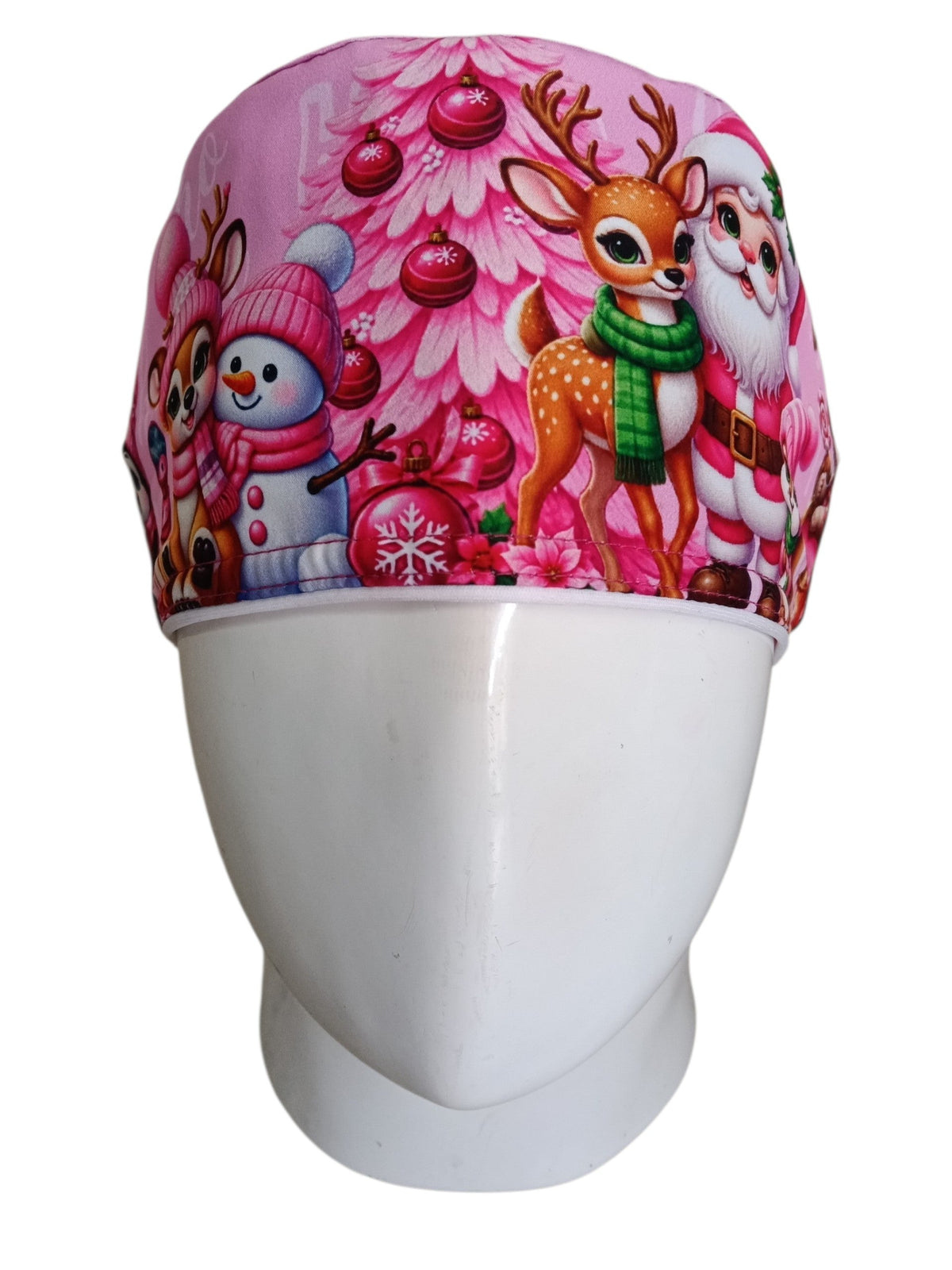 Gorro Quirúrgico Mujer y Portacarnet Navidad Rosa - gorro antifluido para mujer Doctools - foto 3