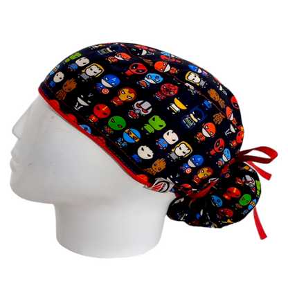 Gorro Quirúrgico Mujer y Portacarnet Funko Superhéroes - gorro antifluido para mujer Doctools - foto 1