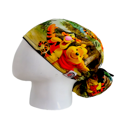 Gorro Quirúrgico Mujer y Portacarnet Tigger y Pooh - gorro antifluido para mujer Doctools - foto 1