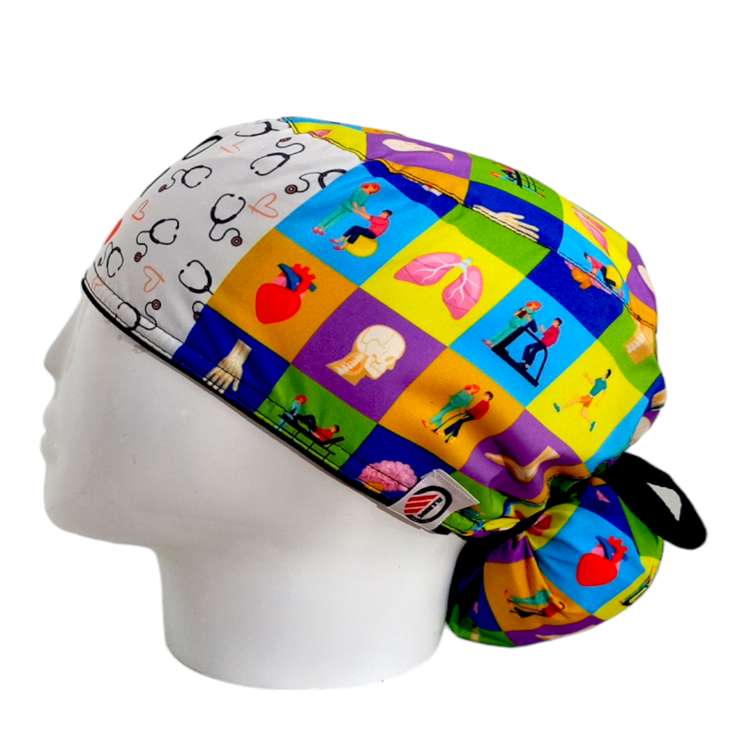 Gorro Quirúrgico Mujer y Portacarnet Fisioterapia - gorro antifluido para mujer Doctools - foto 1