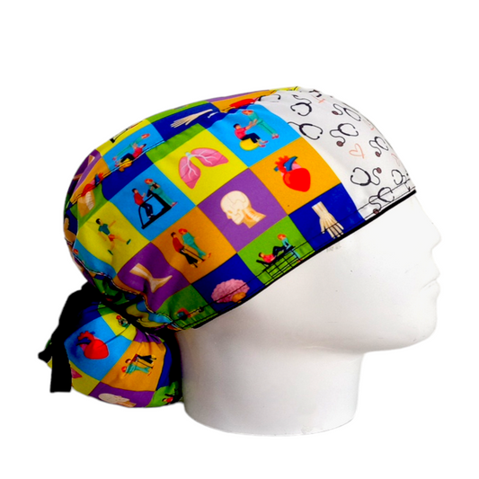 Gorro Quirúrgico Mujer y Portacarnet Fisioterapia - gorro antifluido para mujer Doctools - foto 2