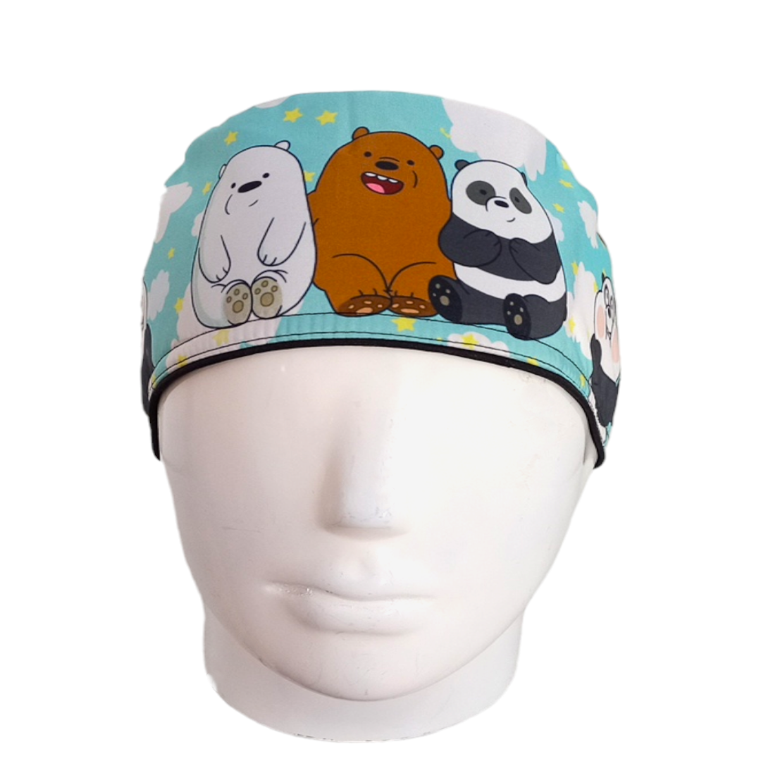 Gorro Quirúrgico Mujer y Portacarnet Escandalosos Nubes - gorro antifluido para mujer Doctools - foto 3