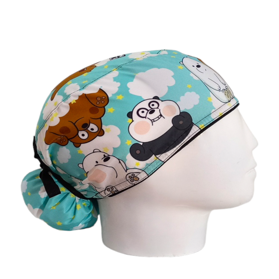 Gorro Quirúrgico Mujer y Portacarnet Escandalosos Nubes - gorro antifluido para mujer Doctools - foto 2