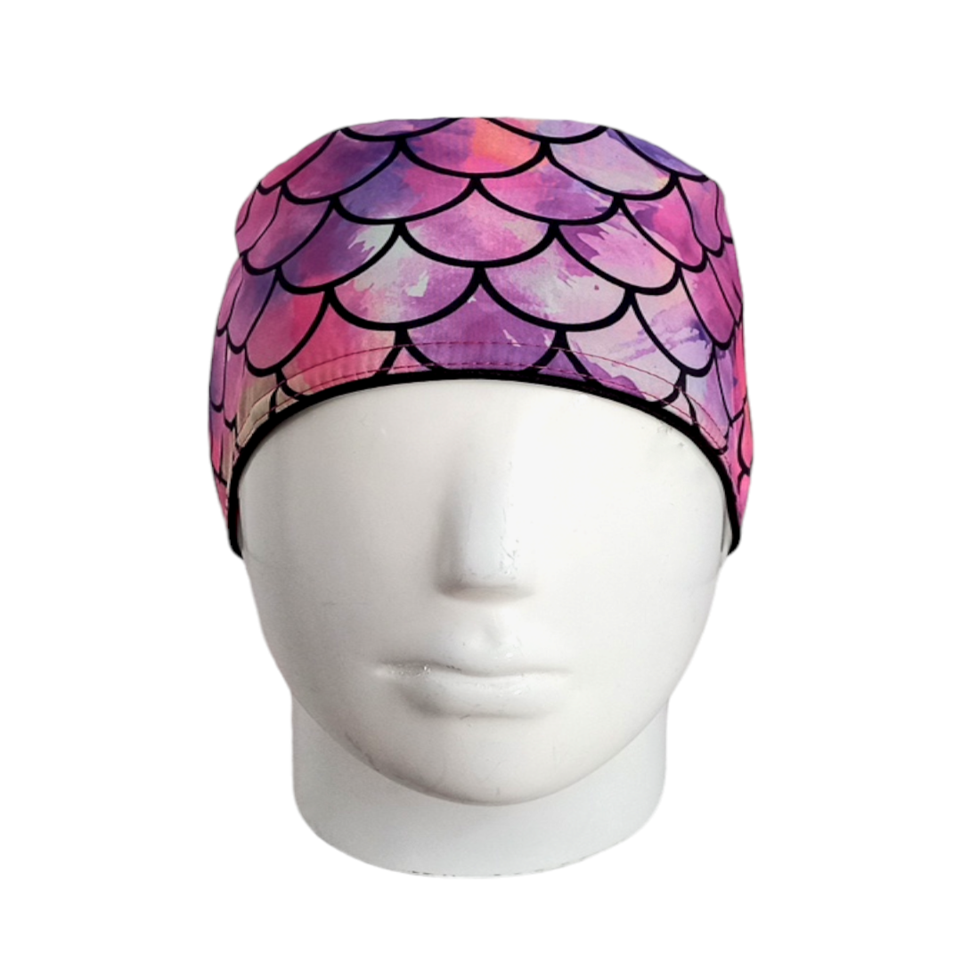 Gorro Quirúrgico Mujer y Portacarnet Escamas Negro - gorro antifluido para mujer Doctools - foto 3