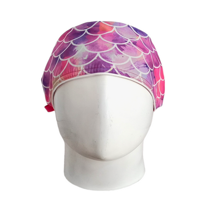 Gorro Quirúrgico Mujer y Portacarnet Escamas Blanco - gorro antifluido para mujer Doctools - foto 3