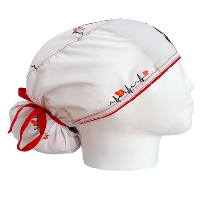 Gorro Quirúrgico Mujer y Portacarnet Enfermera Blanco - gorro antifluido para mujer Doctools - foto 2