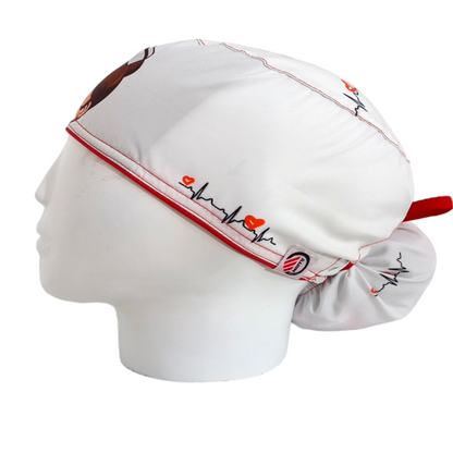 Gorro Quirúrgico Mujer y Portacarnet Enfermera Blanco - gorro antifluido para mujer Doctools - foto 1