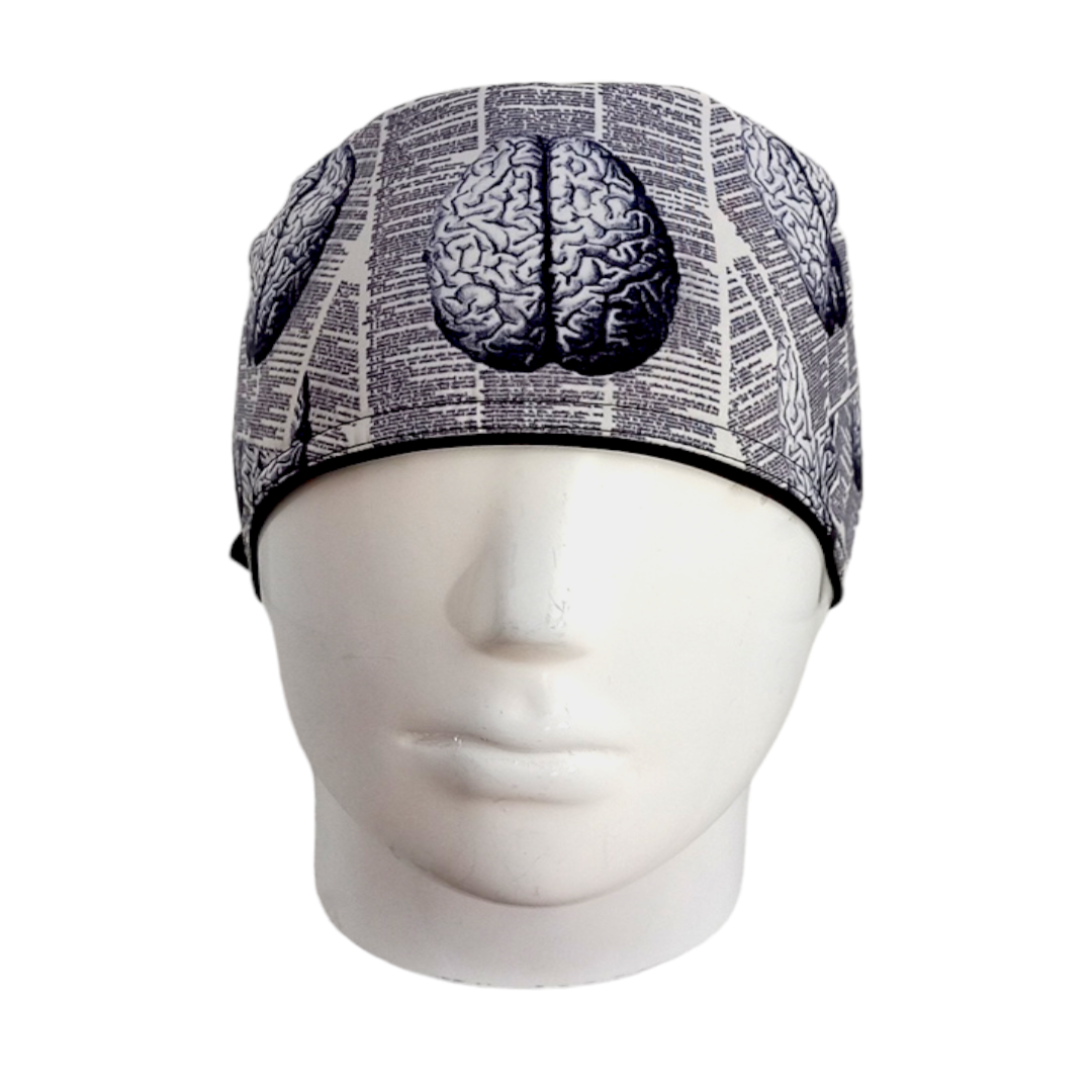 Gorro Quirúrgico Mujer y Portacarnet Cerebro Periódico - gorro antifluido para mujer Doctools - foto 3