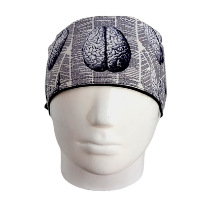 Gorro Quirúrgico Mujer y Portacarnet Cerebro Periódico - gorro antifluido para mujer Doctools - foto 3