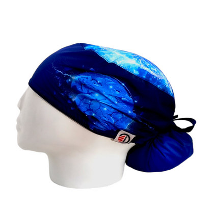 Gorro Quirúrgico Mujer y Portacarnet Cerebro Azul - gorro antifluido para mujer Doctools - foto 1