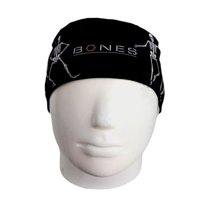 Gorro Quirúrgico Mujer y Portacarnet Huesos Negro - gorro antifluido para mujer Doctools - foto 3