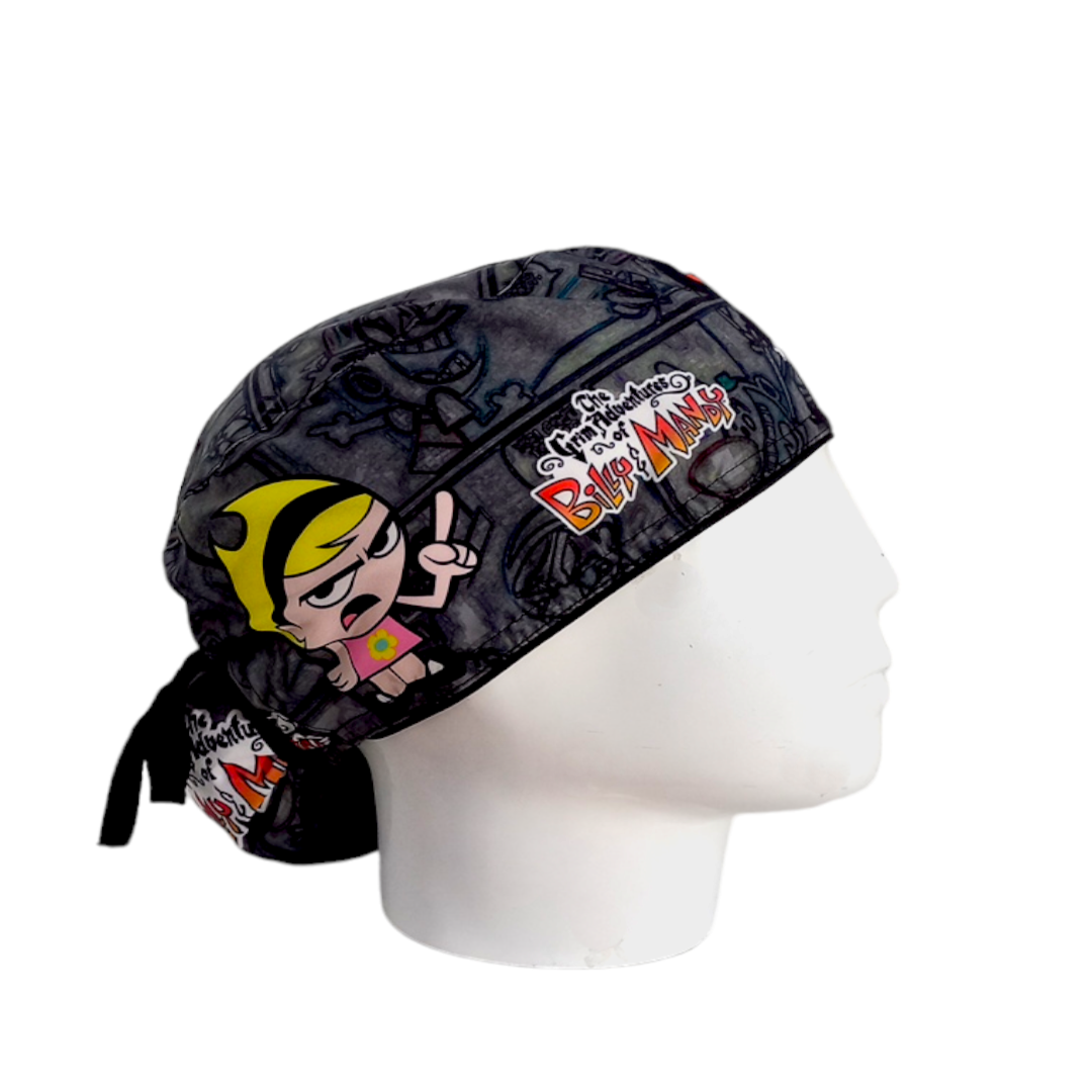 Gorro Quirúrgico Mujer y Portacarnet Billy y Mandy - gorro antifluido para mujer Doctools - foto 2