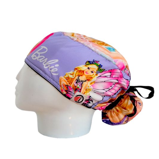 Gorro Quirúrgico Mujer y Portacarnet Barbie Lila - gorro antifluido para mujer Doctools - foto 1