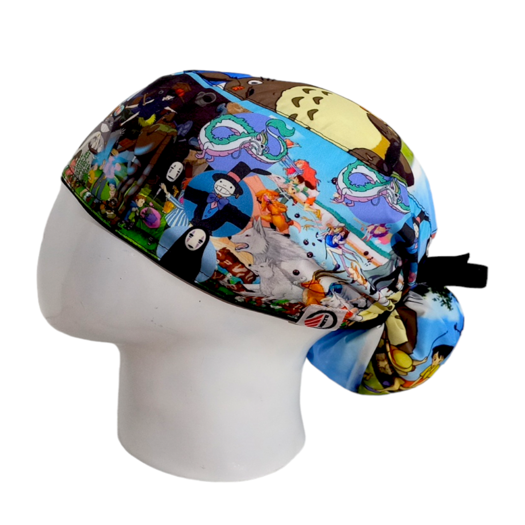 Gorro Quirúrgico Mujer y Portacarnet Studio Ghibli - gorro antifluido para mujer Doctools - foto 1