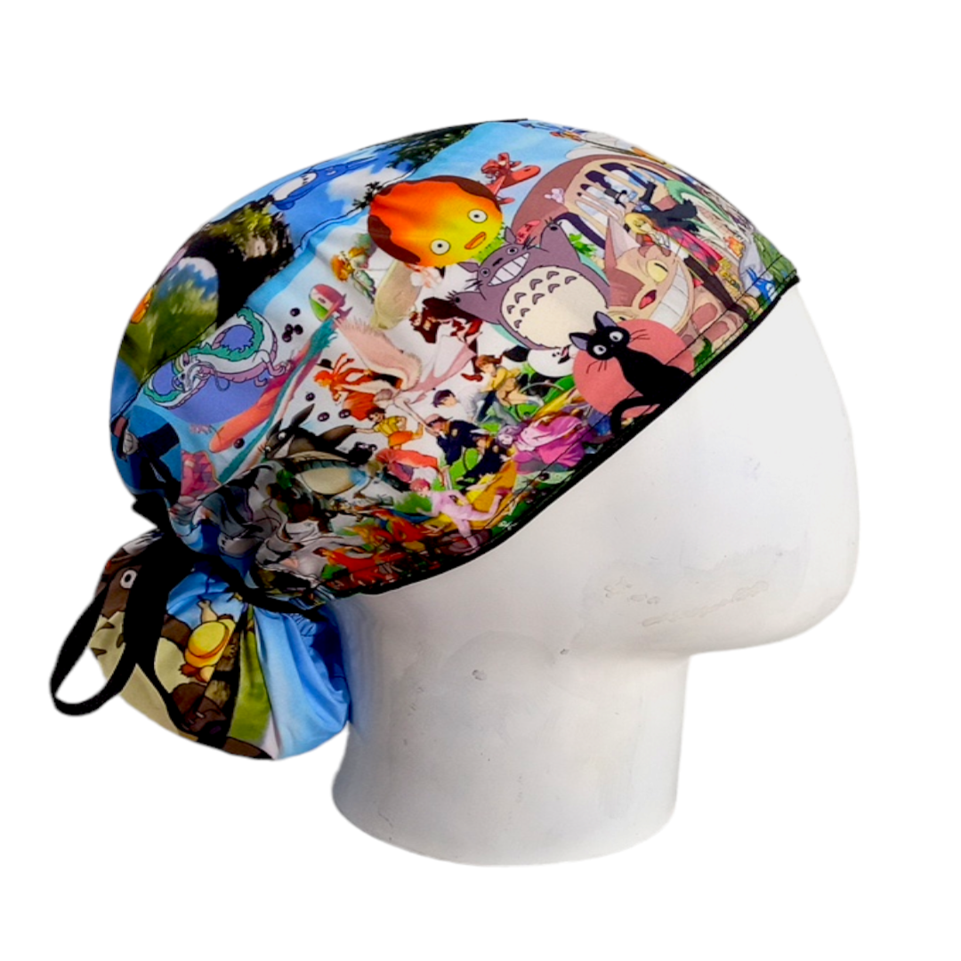 Gorro Quirúrgico Mujer y Portacarnet Studio Ghibli - gorro antifluido para mujer Doctools - foto 2