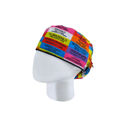 Surgical Scrub Cap for Women - Pharmacology Multicolor