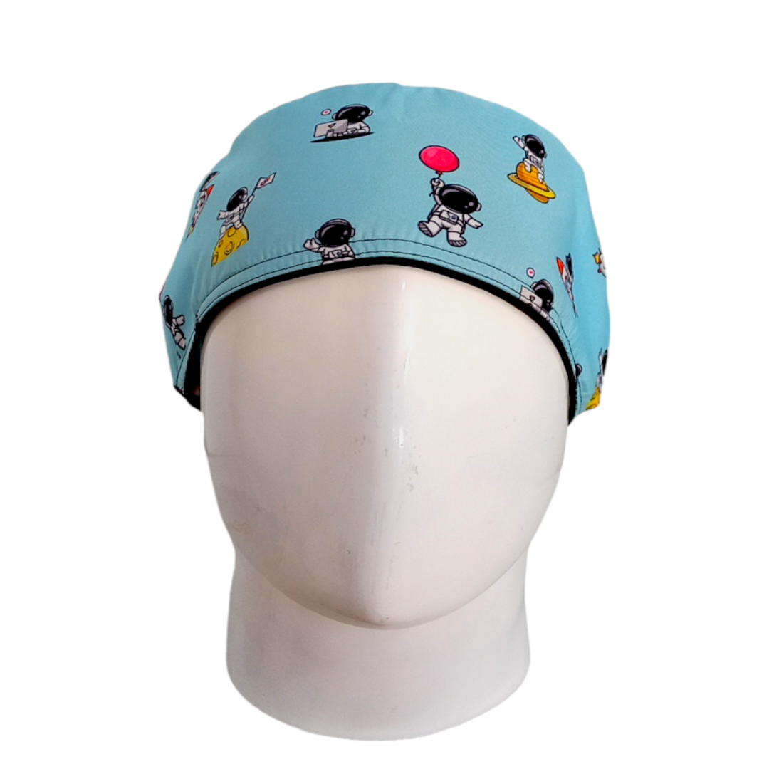 Gorro Quirúrgico Mujer y Portacarnet Astronautas - gorro antifluido para mujer Doctools - foto 3